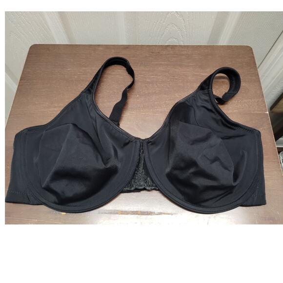 Avenue Body Size 44DDD Black Underwire Lightly Lined Smooth Caress Bra 2155 - Picture 2 of 6